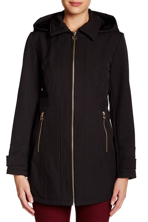 michael kors black shoulder blazer womens|Michael Kors rain coats women.